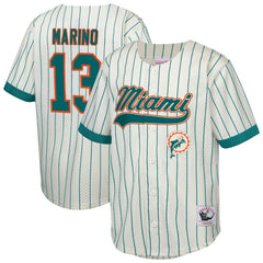 Miami Dolphins Mitchell & Ness Dan Marino  Youth Retired Player Name & Number Baseball Jersey