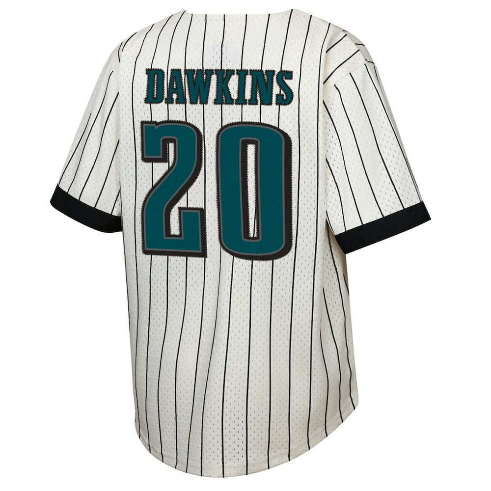 Philadelphia Eagles Mitchell & Ness Brian Dawkins  Youth Retired Player Name & Number Baseball Jersey
