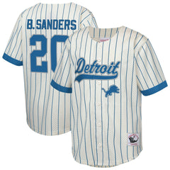 Detroit Lions Mitchell & Ness Barry Sanders  Youth Retired Player Name & Number Baseball Jersey