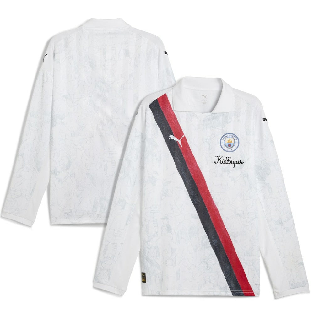 Manchester City x KidSuper 2025 FIFA Club World Cup Retro Long Sleeve T-Shirt White - Puma