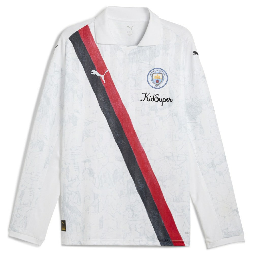 Manchester City x KidSuper 2025 FIFA Club World Cup Retro Long Sleeve T-Shirt White - Puma