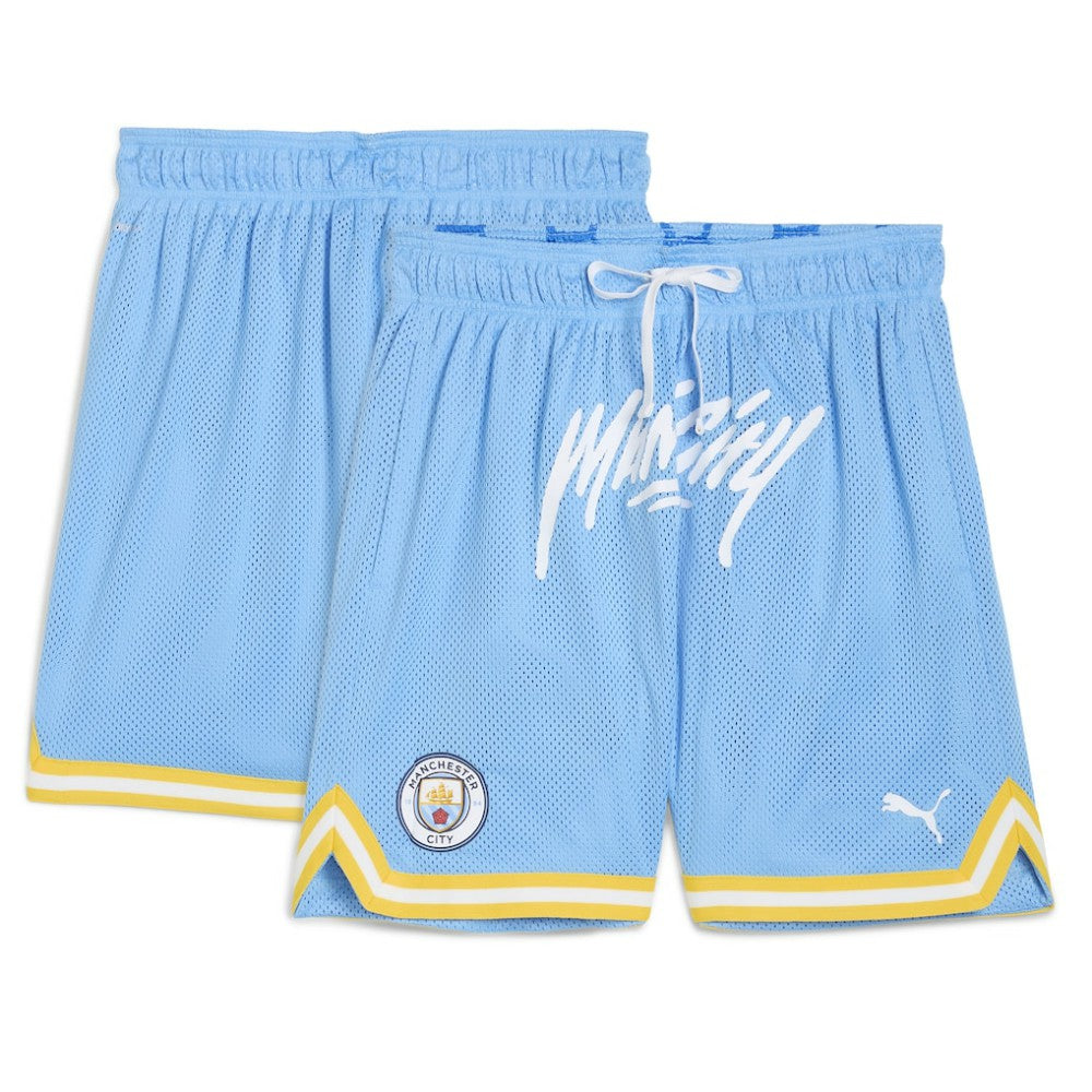 Manchester City 2025 FIFA Club World Cup Hoops Reversible Shorts Light Blue - Puma