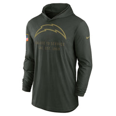 Los Angeles Chargers Nike 2025 Salute to Service Sideline Dri-FIT Lightweight Hooded Pullover