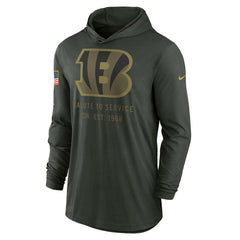 Cincinnati Bengals Nike 2025 Salute to Service Sideline Dri-FIT Lightweight Hooded Pullover