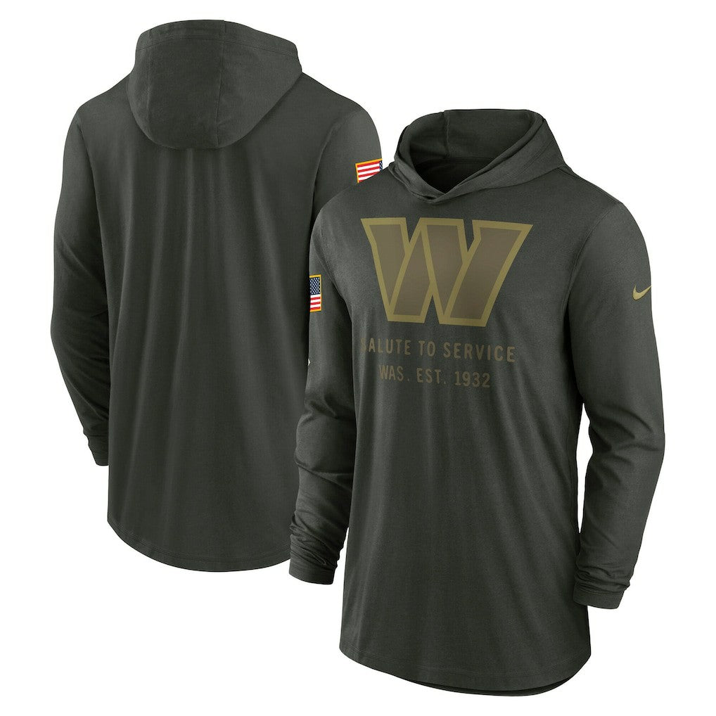 Washington Commanders Nike 2025 Salute to Service Sideline Dri-FIT Lightweight Hooded Pullover