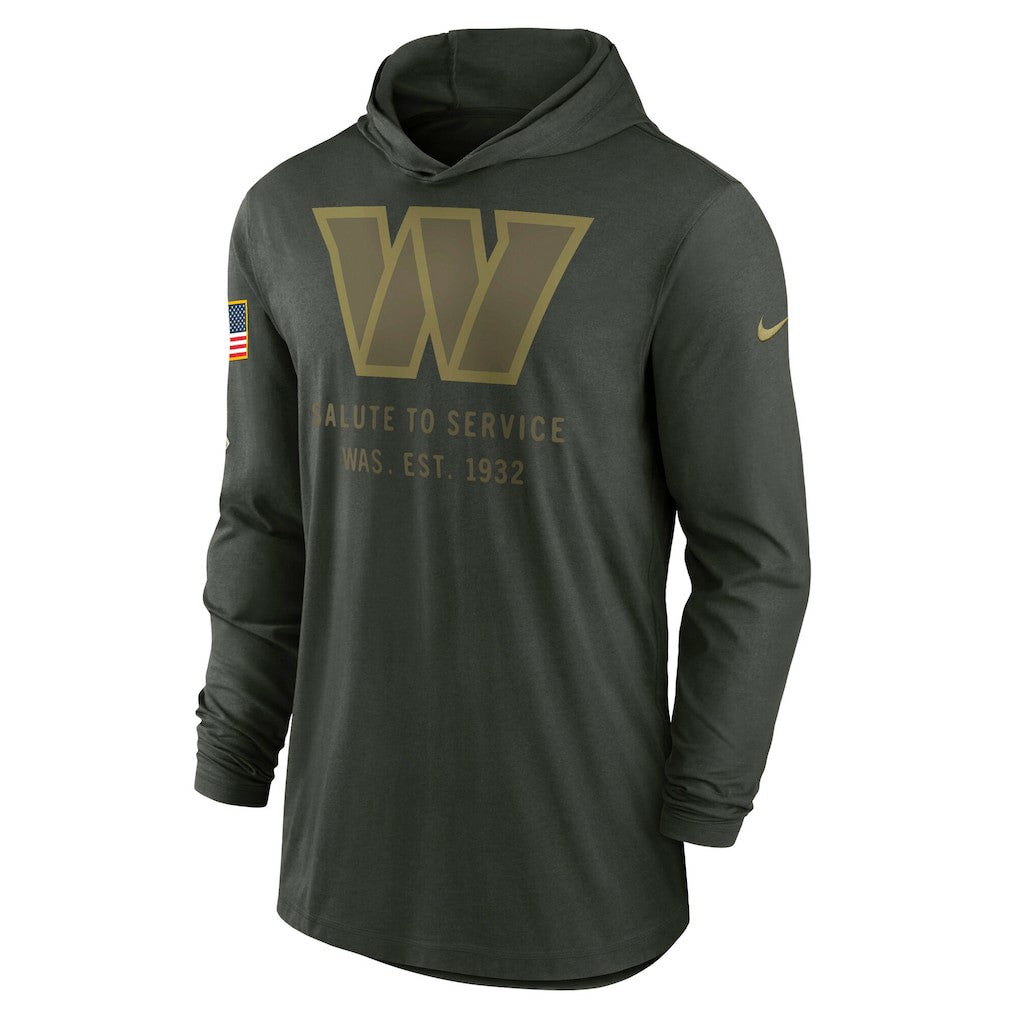 Washington Commanders Nike 2025 Salute to Service Sideline Dri-FIT Lightweight Hooded Pullover