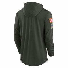 Detroit Lions Nike 2025 Salute to Service Sideline Dri-FIT Lightweight Hooded Pullover