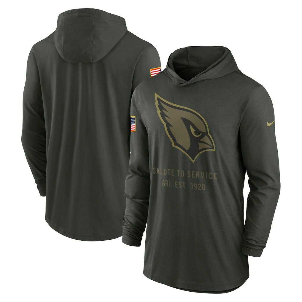Arizona Cardinals Nike 2025 Salute to Service Sideline Dri-FIT Lightweight Hooded Pullover
