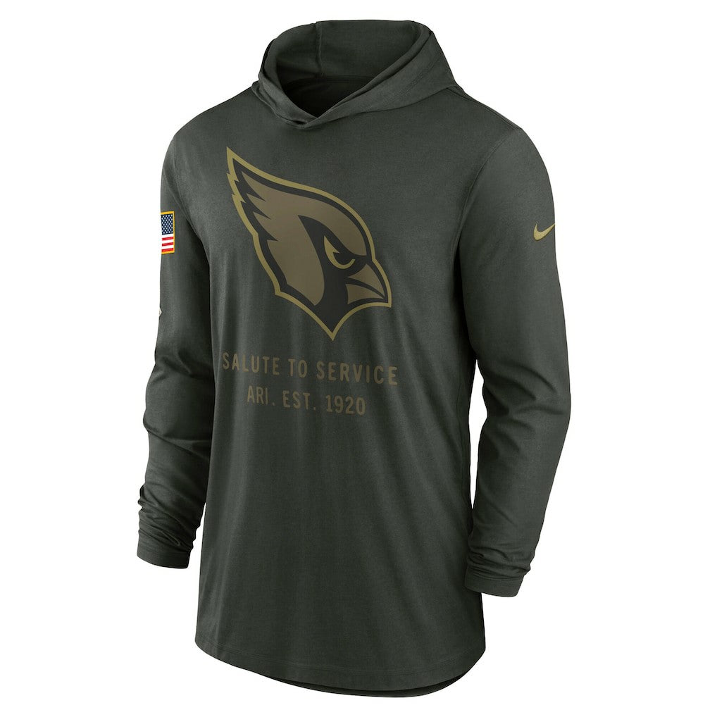 Arizona Cardinals Nike 2025 Salute to Service Sideline Dri-FIT Lightweight Hooded Pullover