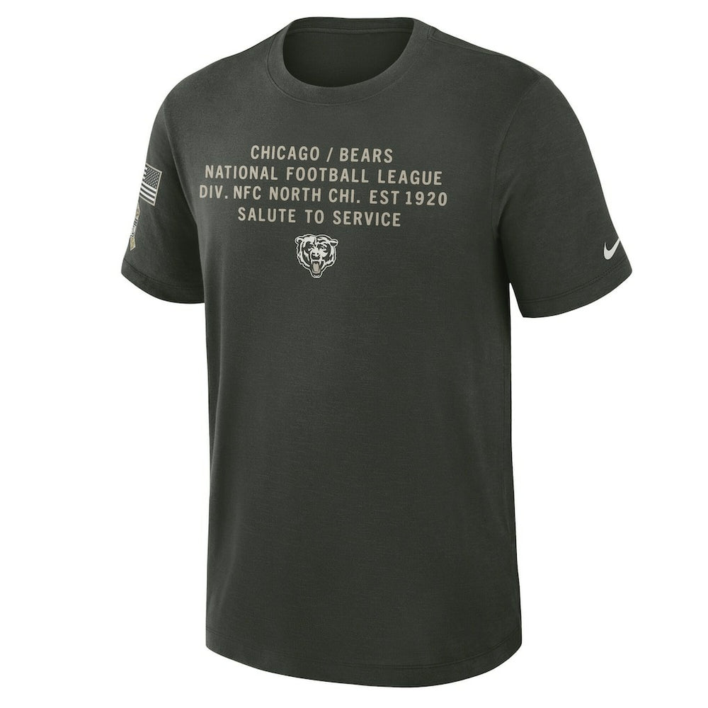 Chicago Bears Nike 2025 Salute to Service Sideline Slub Dri-FIT T-Shirt