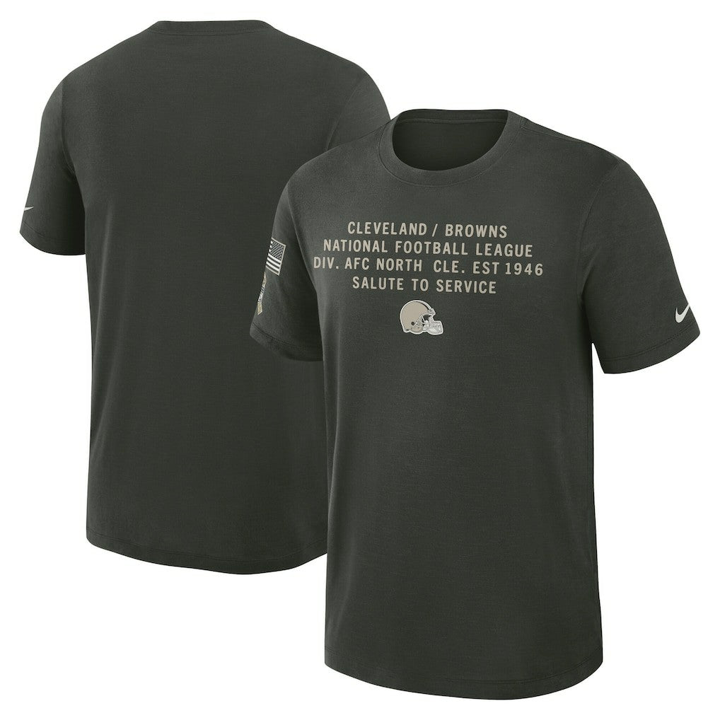 Cleveland Browns Nike 2025 Salute to Service Sideline Slub Dri-FIT T-Shirt