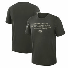 Green Bay Packers Nike 2025 Salute to Service Sideline Slub Dri-FIT T-Shirt