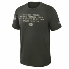Green Bay Packers Nike 2025 Salute to Service Sideline Slub Dri-FIT T-Shirt