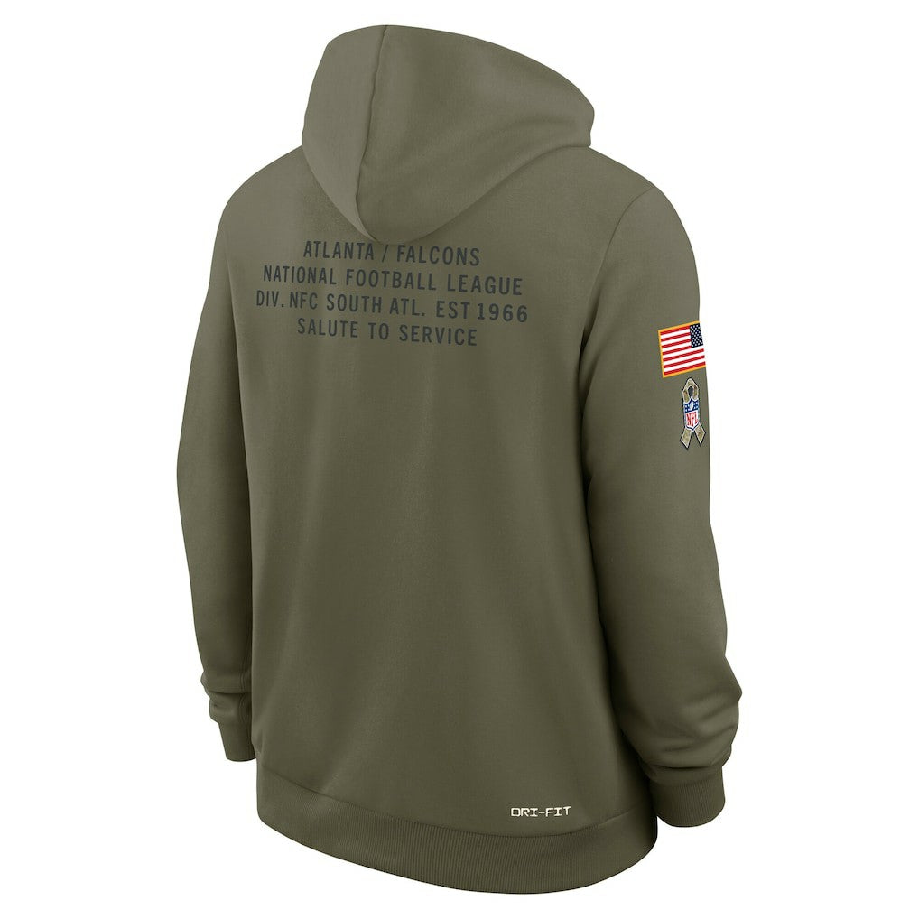 Atlanta Falcons Nike 2025 Salute to Service Sideline Standard Issue Dri-FIT Hoodie