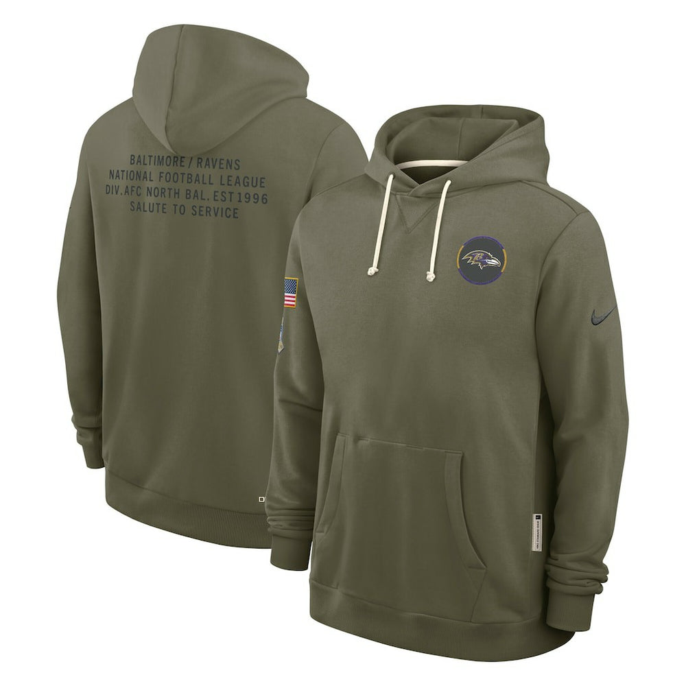 Baltimore Ravens Nike 2025 Salute to Service Sideline Standard Issue Dri-FIT Hoodie