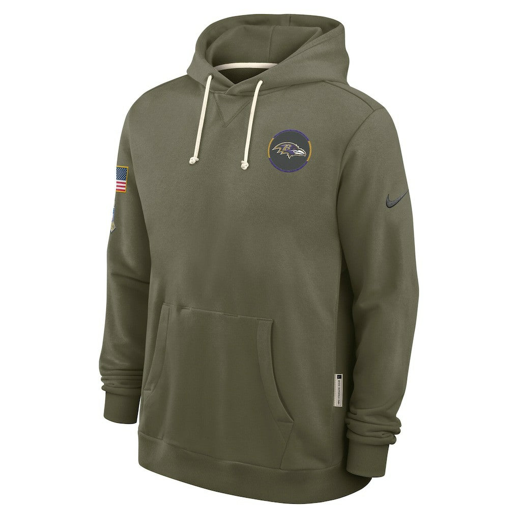 Baltimore Ravens Nike 2025 Salute to Service Sideline Standard Issue Dri-FIT Hoodie