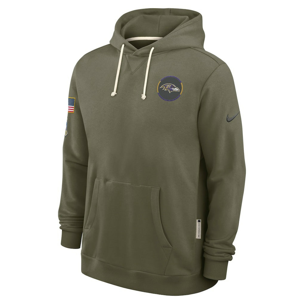 Baltimore Ravens Nike 2025 Salute to Service Sideline Standard Issue Dri-FIT Hoodie