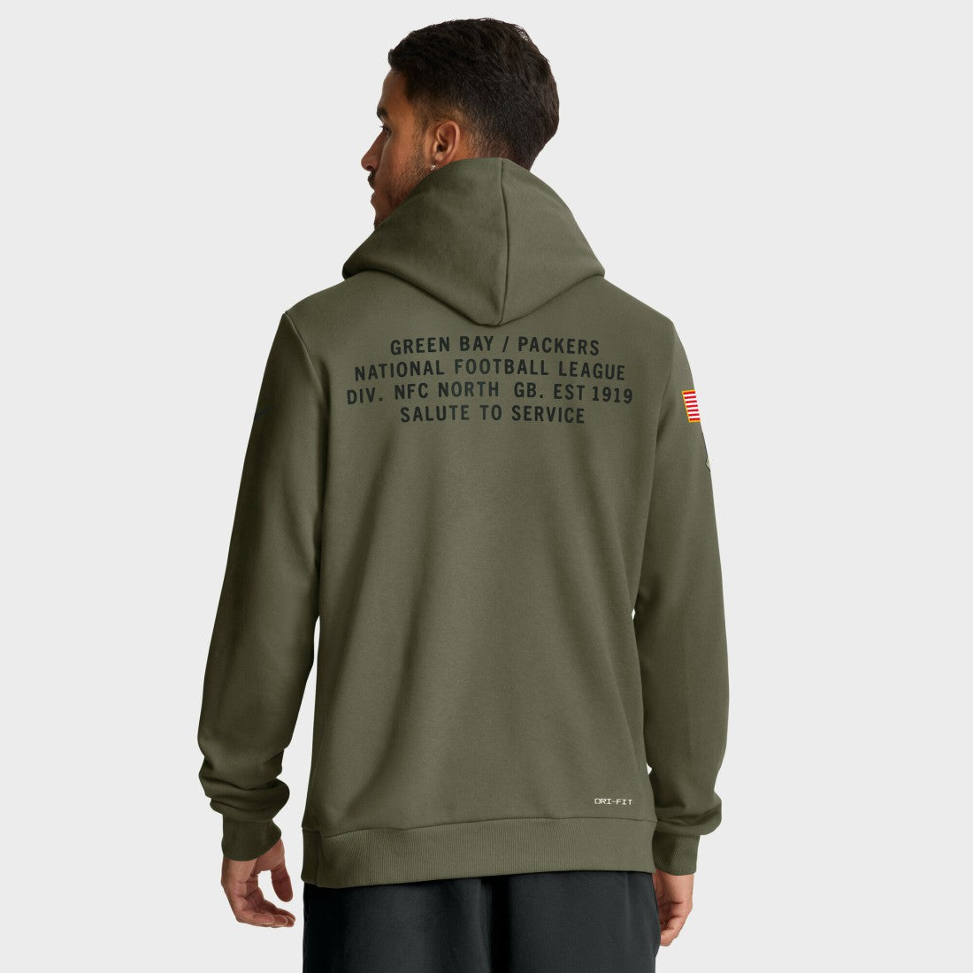 Green Bay Packers Nike 2025 Salute to Service Sideline Standard Issue Dri-FIT Hoodie