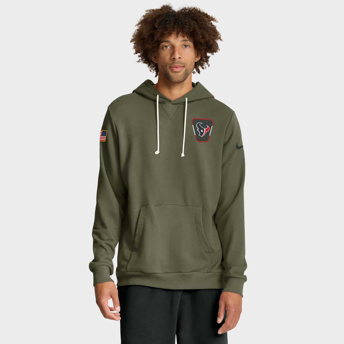 Houston Texans Nike 2025 Salute to Service Sideline Standard Issue Dri-FIT Hoodie