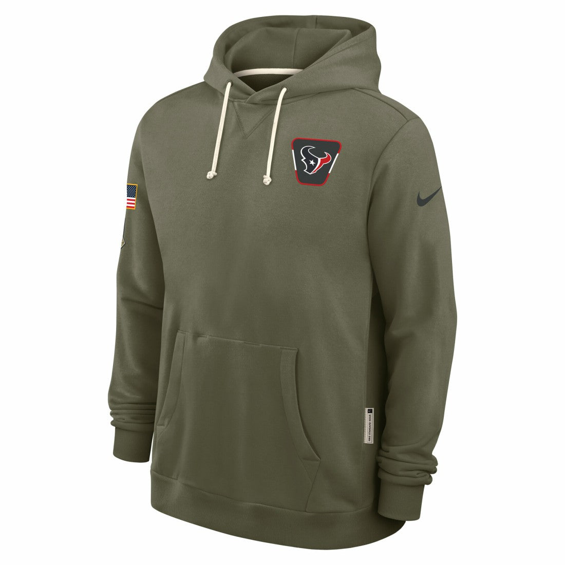 Houston Texans Nike 2025 Salute to Service Sideline Standard Issue Dri-FIT Hoodie