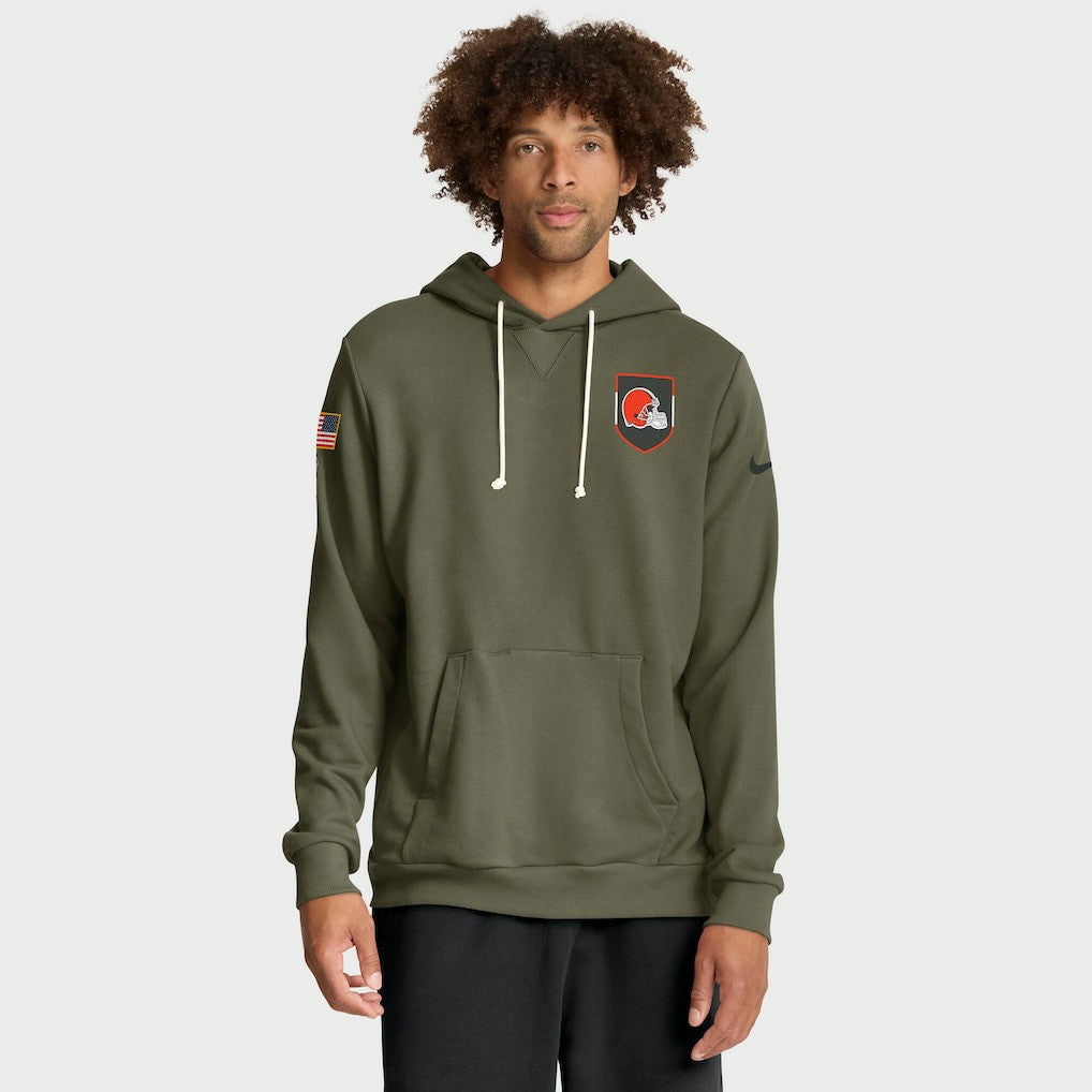 Cleveland Browns Nike 2025 Salute to Service Sideline Standard Issue Dri-FIT Hoodie