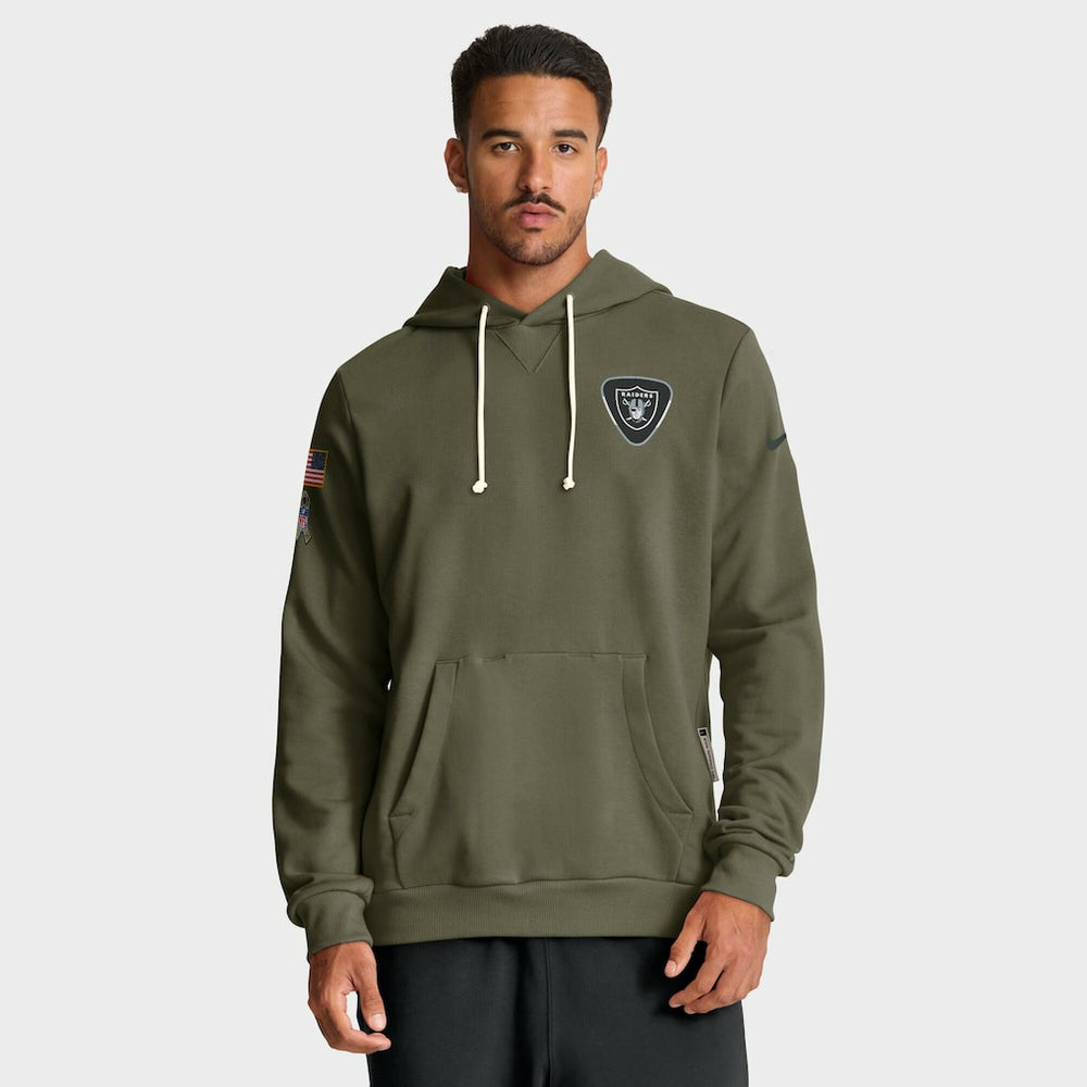 Las Vegas Raiders Nike 2025 Salute to Service Sideline Standard Issue Dri-FIT Hoodie
