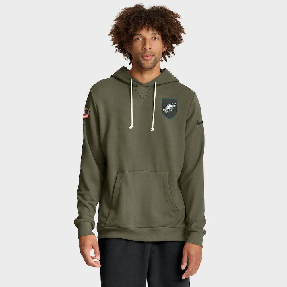 Philadelphia Eagles Nike 2025 Salute to Service Sideline Standard Issue Dri-FIT Hoodie