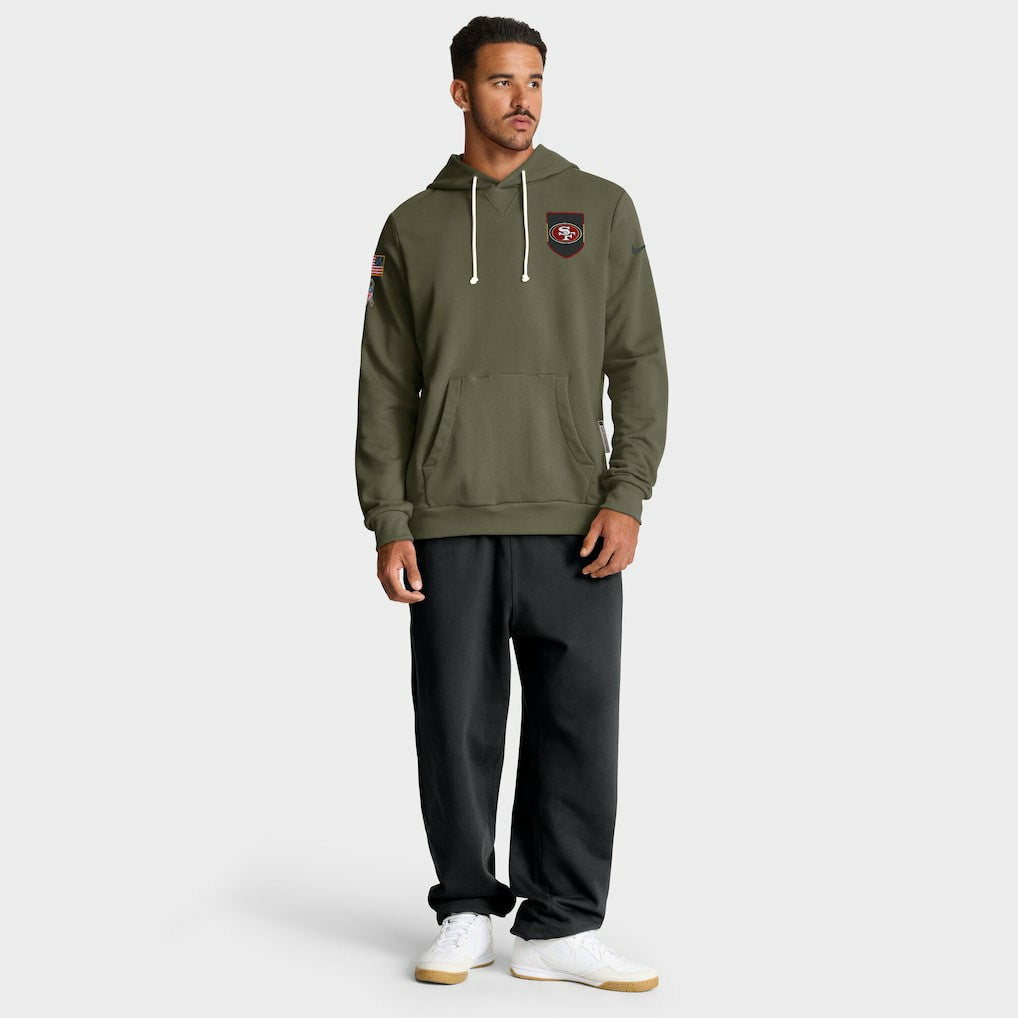 San Francisco 49ers Nike 2025 Salute to Service Sideline Standard Issue Dri-FIT Hoodie