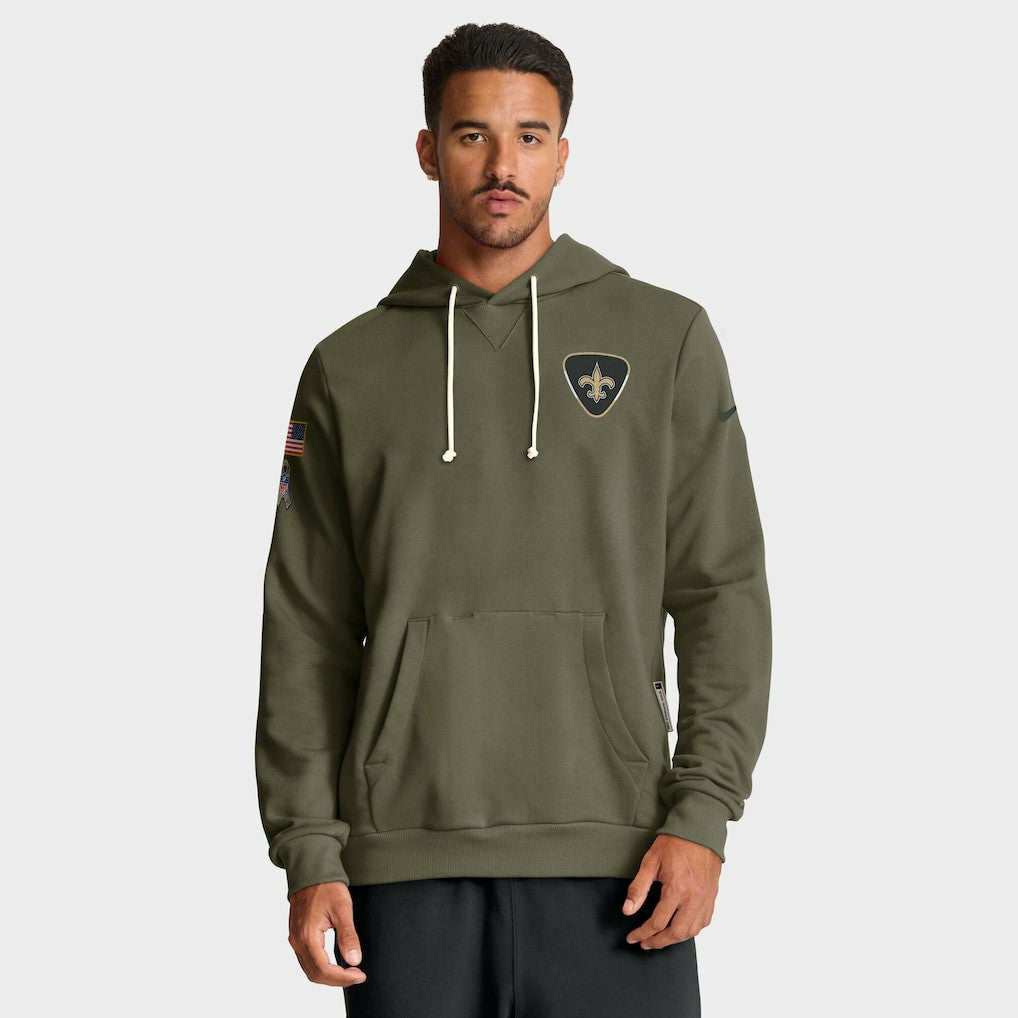 New Orleans Saints Nike 2025 Salute to Service Sideline Standard Issue Dri-FIT Hoodie