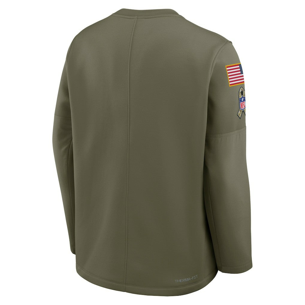 Cincinnati Bengals Nike 2025 Salute to Service Sideline Coaches Therma-FIT Long Sleeve Shirt