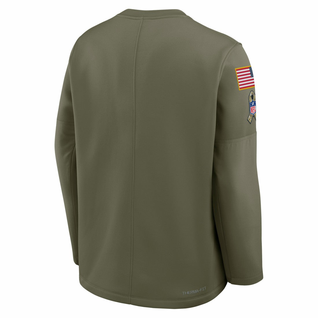 New York Jets Nike 2025 Salute to Service Sideline Coaches Therma-FIT Long Sleeve Shirt