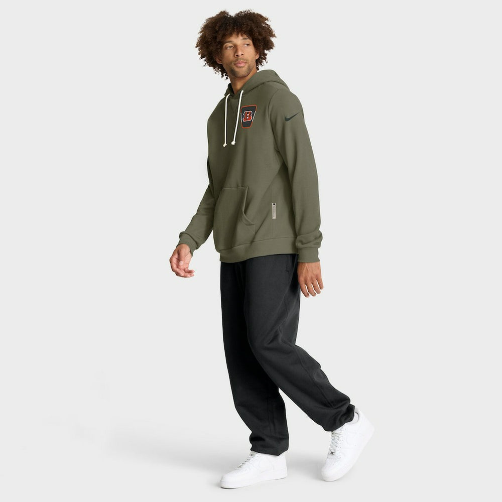 Cincinnati Bengals Nike Big & Tall 2025 Salute to Service Sideline Dominant Force Dri-FIT Hoodie
