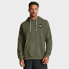 Green Bay Packers Nike Big & Tall 2025 Salute to Service Sideline Dominant Force Dri-FIT Hoodie