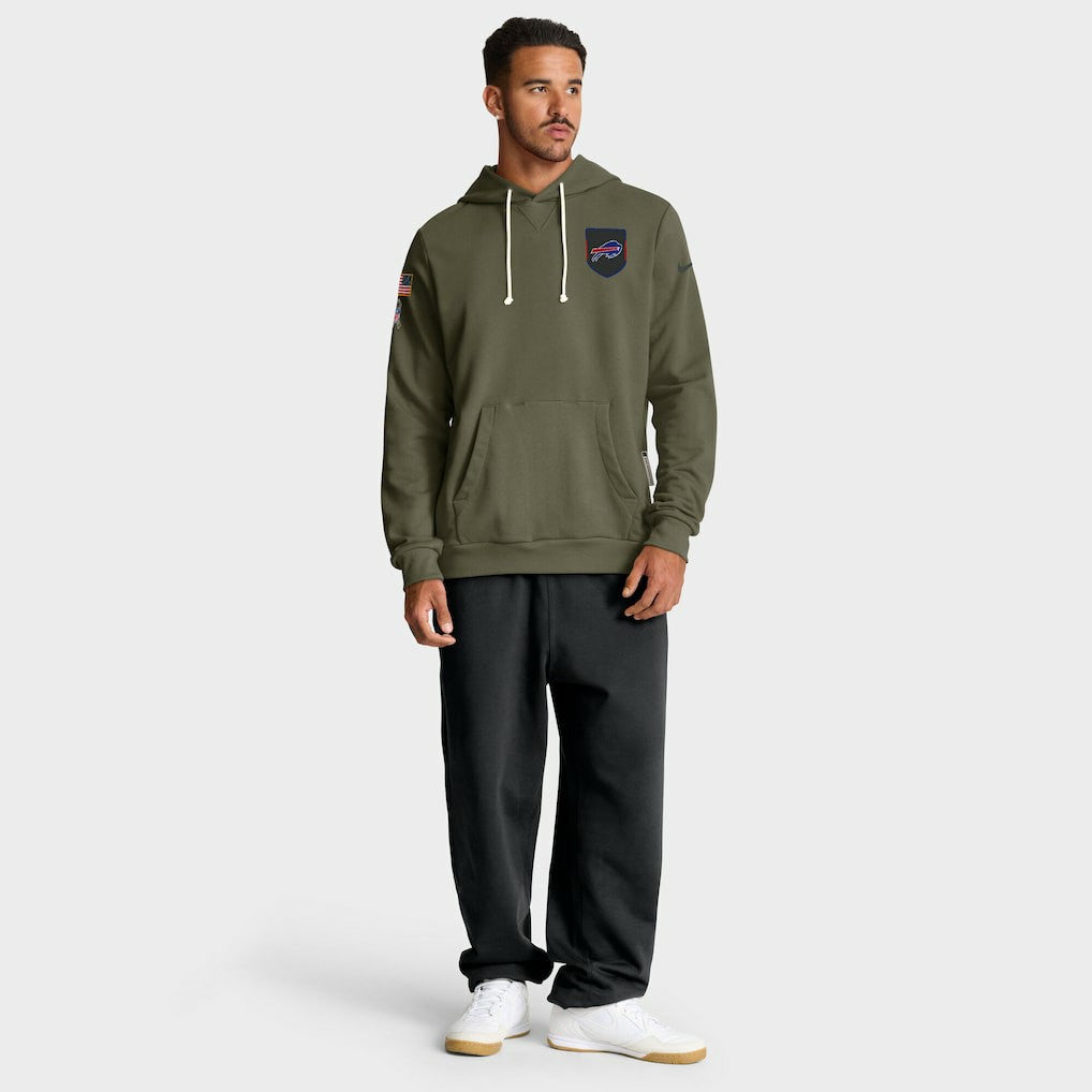 Buffalo Bills Nike Big & Tall 2025 Salute to Service Sideline Dominant Force Dri-FIT Hoodie