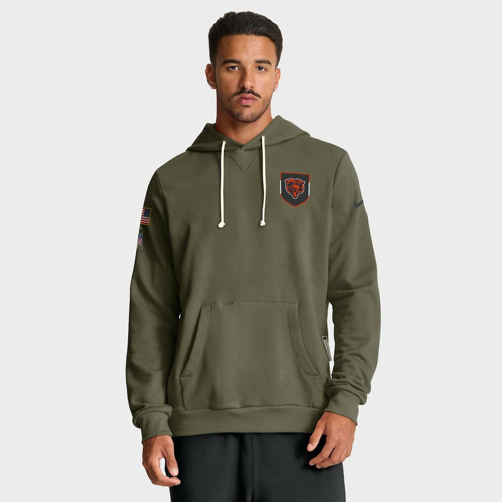 Chicago Bears Nike Big & Tall 2025 Salute to Service Sideline Dominant Force Dri-FIT Hoodie