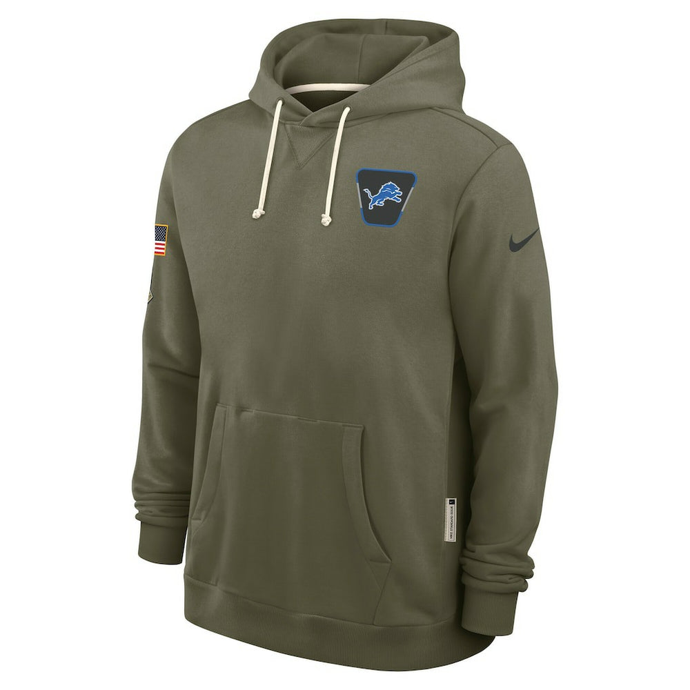 Detroit Lions Nike Big & Tall 2025 Salute to Service Sideline Dominant Force Dri-FIT Hoodie