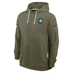 Miami Dolphins Nike Big & Tall 2025 Salute to Service Sideline Dominant Force Dri-FIT Hoodie