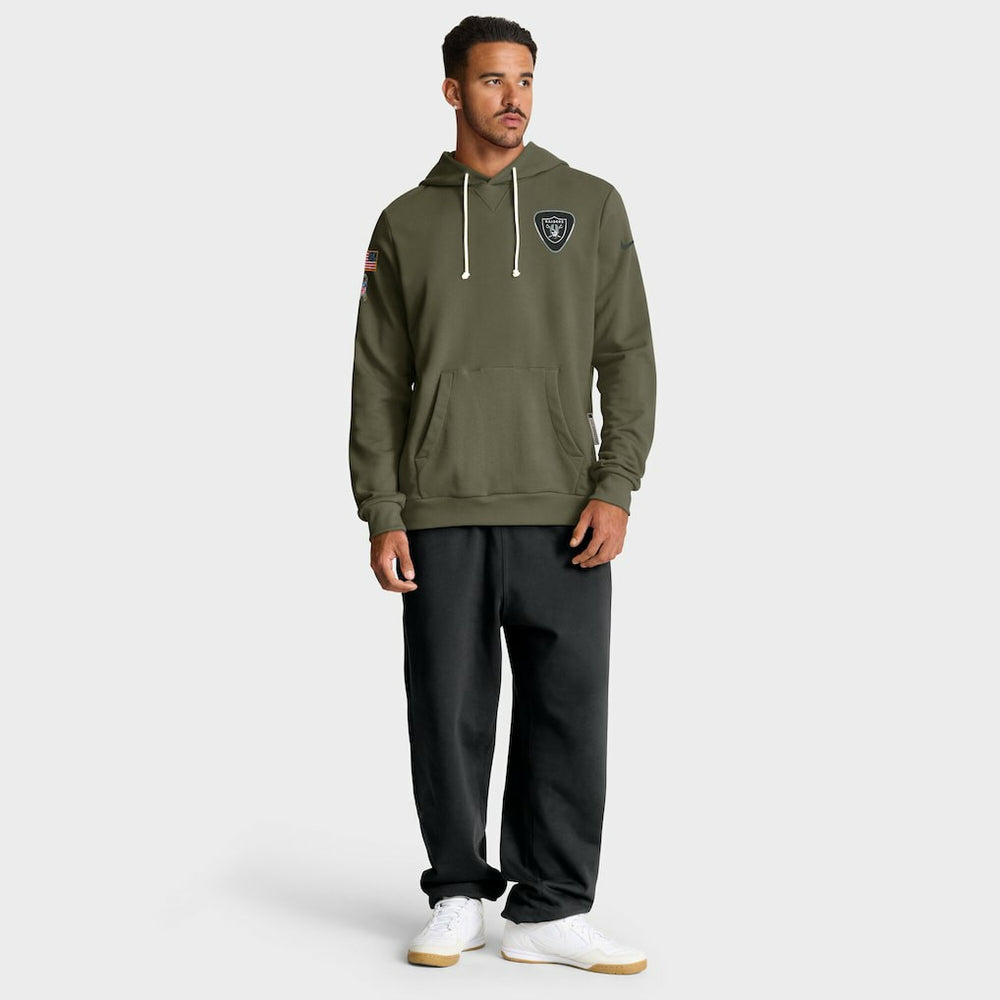 Las Vegas Raiders Nike Big & Tall 2025 Salute to Service Sideline Dominant Force Dri-FIT Hoodie