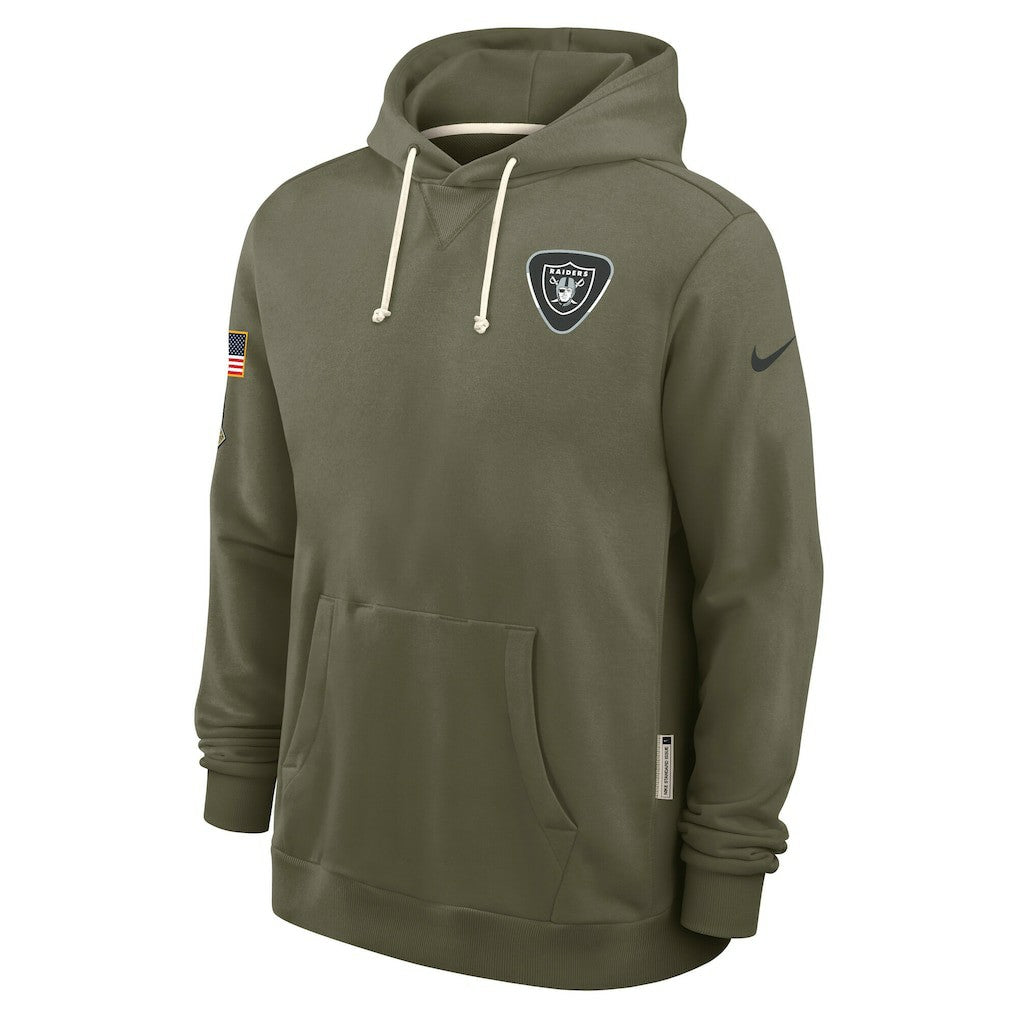Las Vegas Raiders Nike Big & Tall 2025 Salute to Service Sideline Dominant Force Dri-FIT Hoodie