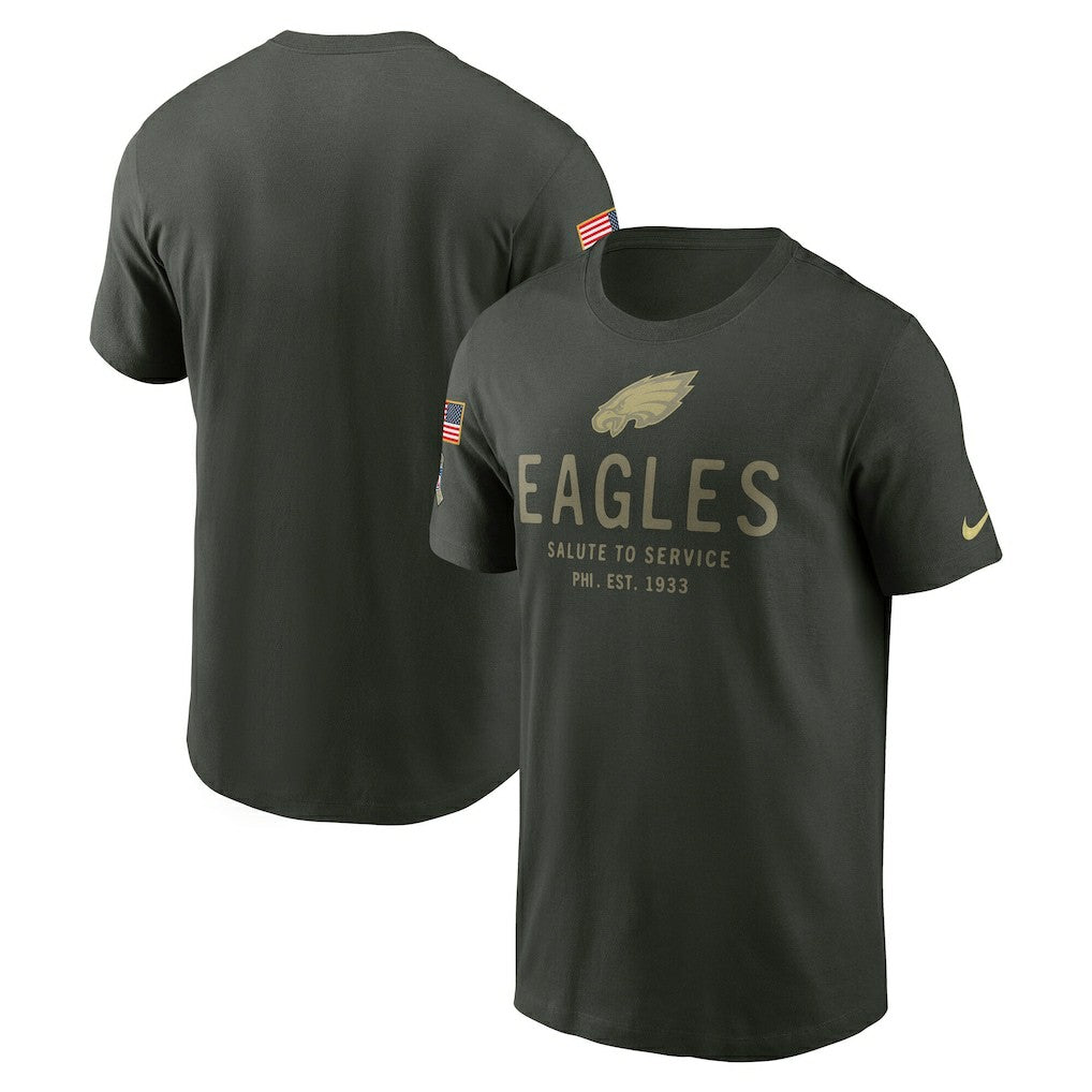 Philadelphia Eagles Nike Big & Tall 2025 Salute to Service Sideline Edge Dri-FIT T-Shirt