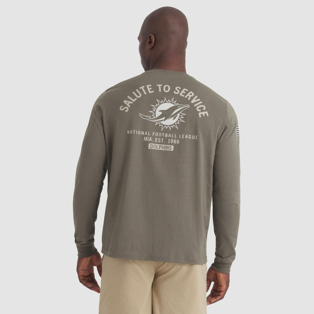 Miami Dolphins Nike 2025 Salute to Service Sideline Long Sleeve T-Shirt
