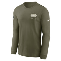 New York Jets Nike 2025 Salute to Service Sideline Long Sleeve T-Shirt