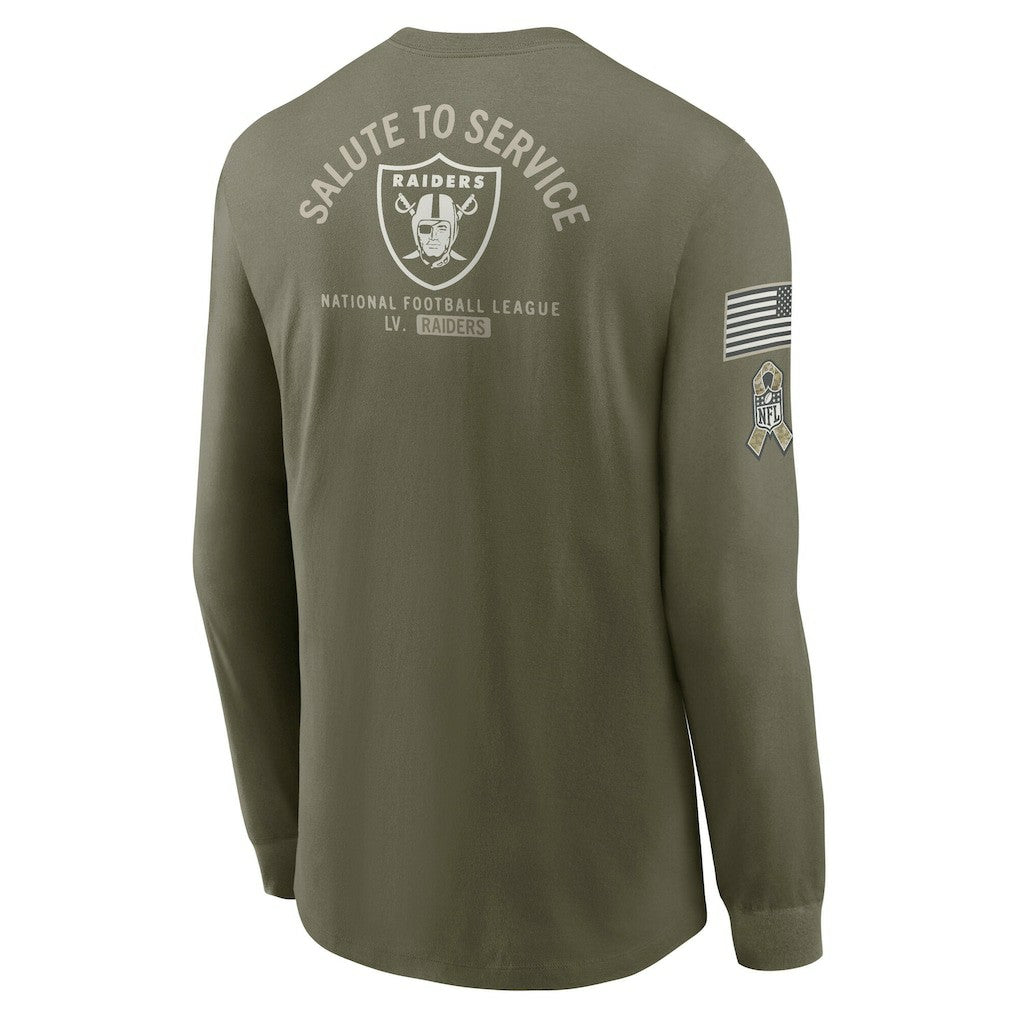 Las Vegas Raiders Nike 2025 Salute to Service Sideline Long Sleeve T-Shirt