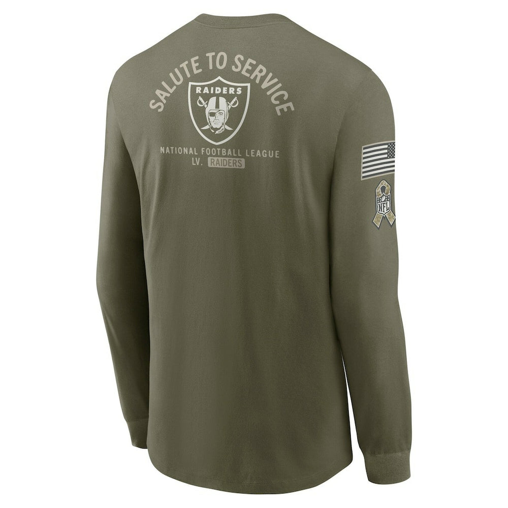 Las Vegas Raiders Nike 2025 Salute to Service Sideline Long Sleeve T-Shirt