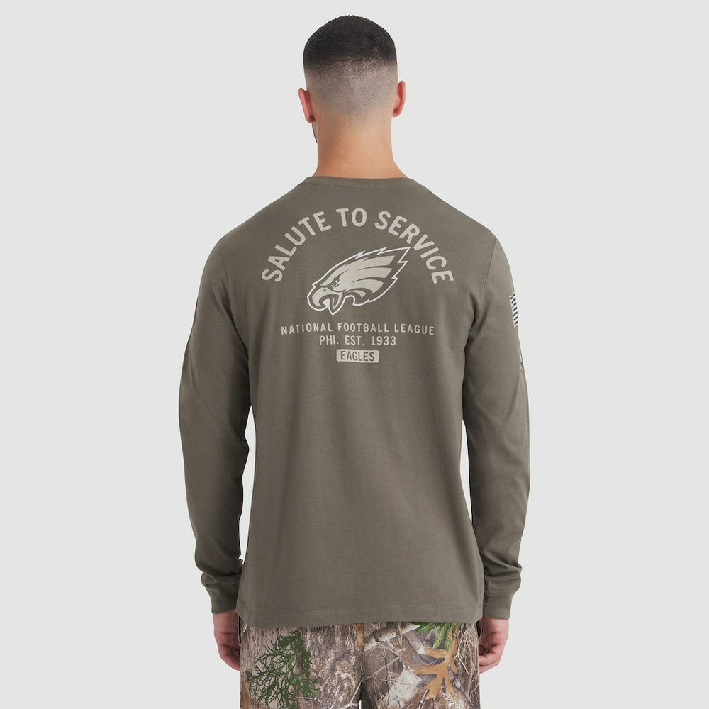 Philadelphia Eagles Nike 2025 Salute to Service Sideline Long Sleeve T-Shirt
