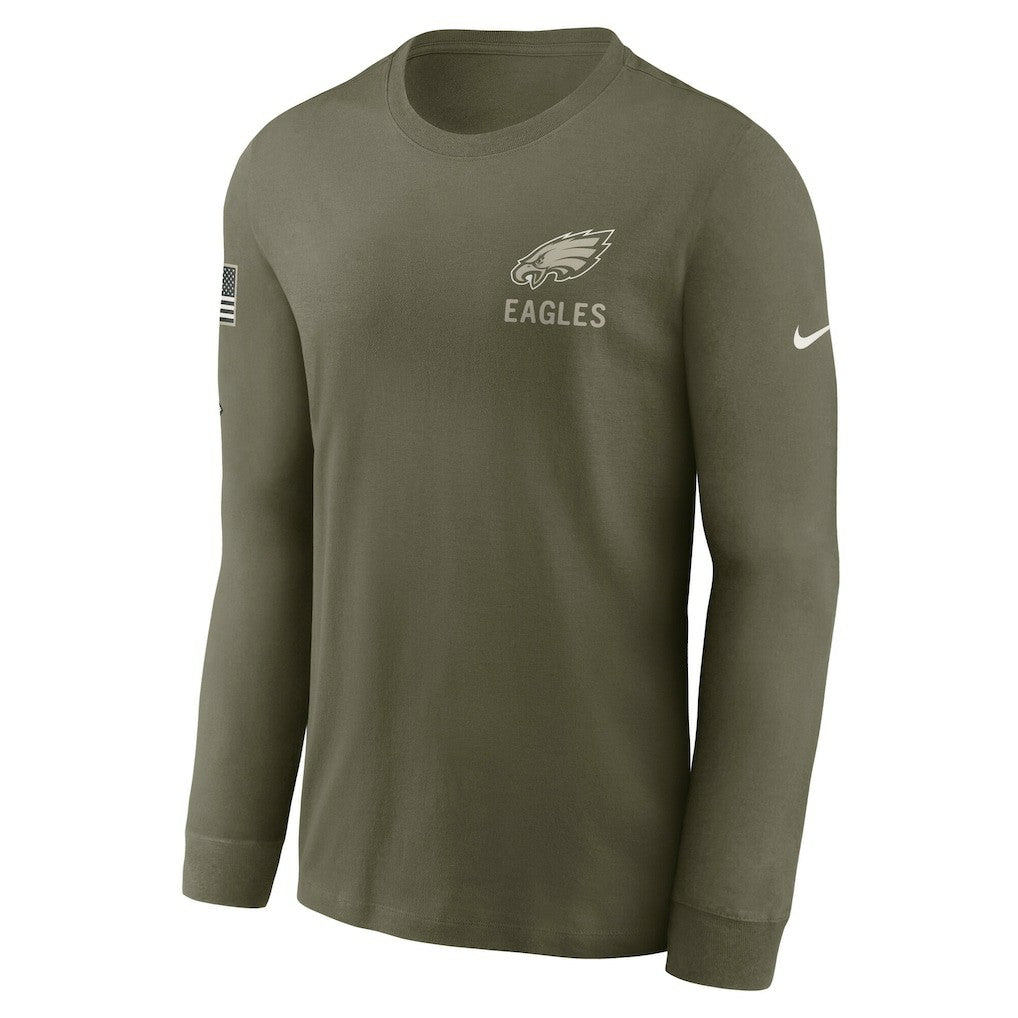 Philadelphia Eagles Nike 2025 Salute to Service Sideline Long Sleeve T-Shirt