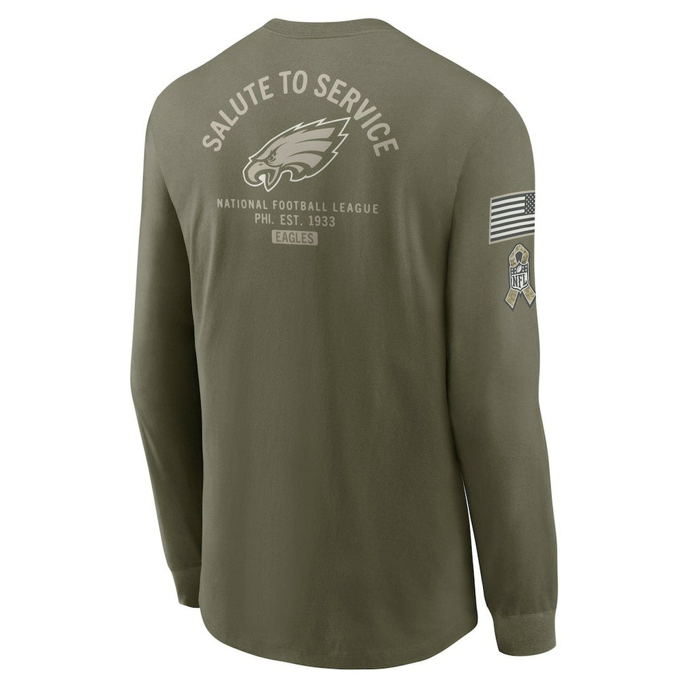 Philadelphia Eagles Nike 2025 Salute to Service Sideline Long Sleeve T-Shirt