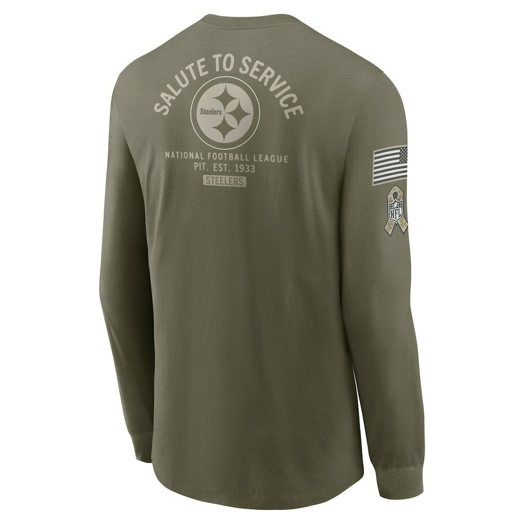 Pittsburgh Steelers Nike 2025 Salute to Service Sideline Long Sleeve T-Shirt