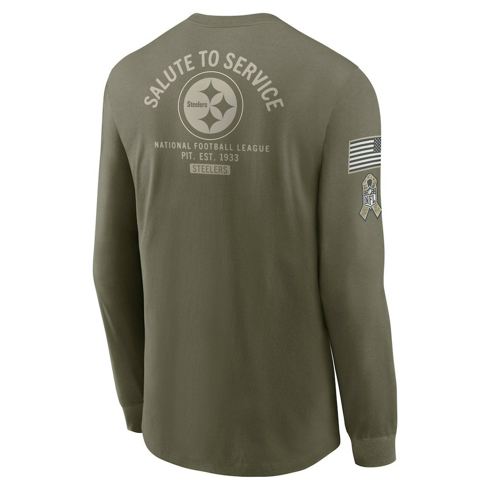 Pittsburgh Steelers Nike 2025 Salute to Service Sideline Long Sleeve T-Shirt
