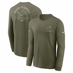Detroit Lions Nike 2025 Salute to Service Sideline Long Sleeve T-Shirt